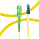 Cable de conexión de fibra óptica de 1.5M OS2 LC/UPC a SC/APC, cable de fibra óptica de modo único, Simplex, Opción de longitud: 0.5m-10m Compatible con OS1/OS2 - 9/125um Amarillo LSZH